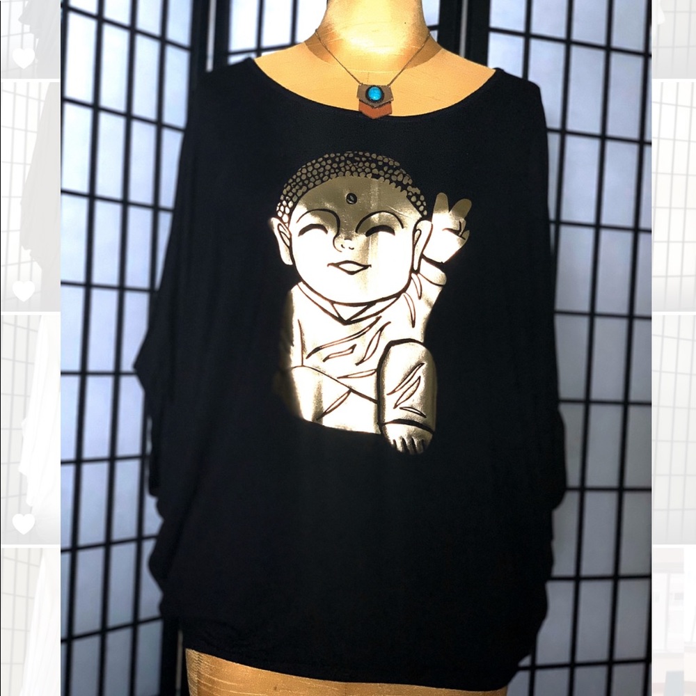 Peace sign Buddha